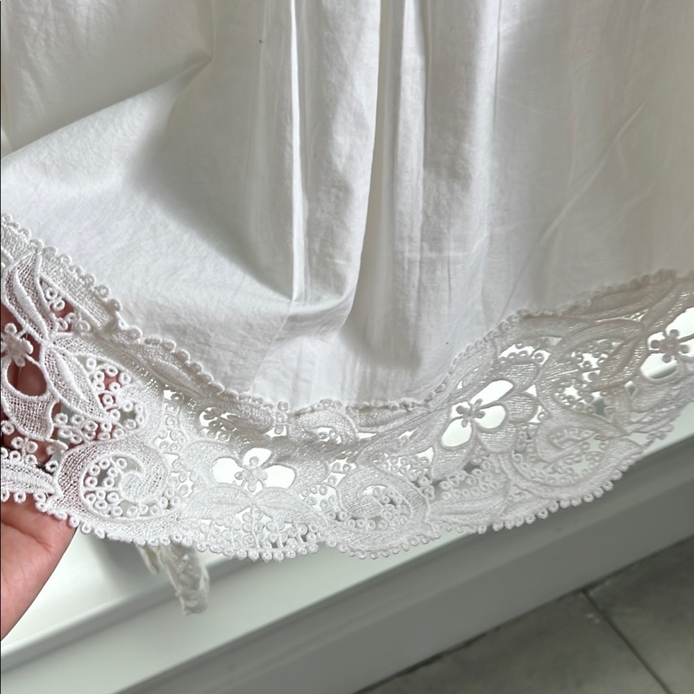 Free People Cream Long Sleeve Crop Blouse - Picture 9 of 9